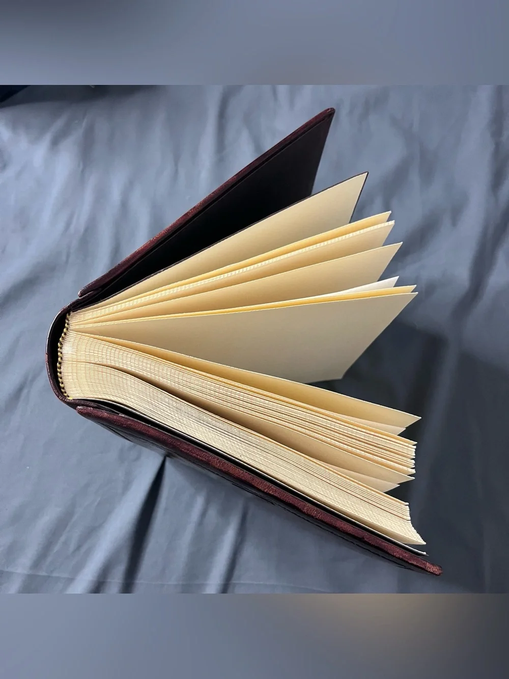 Handmade Florence Italian Leather Journal Large Bound Photo Album 50 Pages Italy